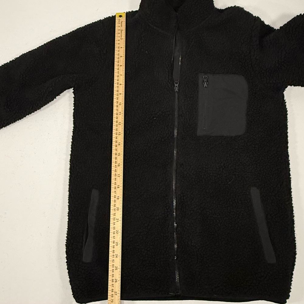 Gorpcore Full Zip Black Sherpa Fleece Utility Jacket Size M Medium - Picture 5 of 9